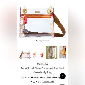 Hammitt Tony Small Clear Grommet Studded Crossbody Bag